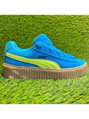 Puma x Fenty Creeper Phatty Girls Size 6Y Blue Green Gum Athletic Shoes Sneakers